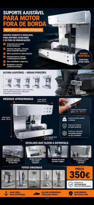 Suporte Motor Barco 375€. Oportunidade