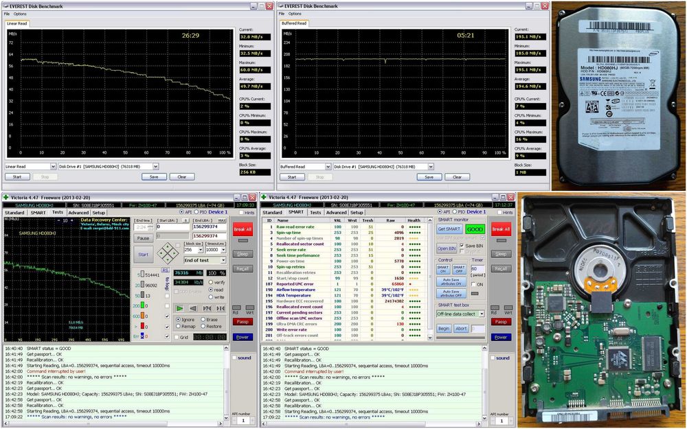 HDD 3,5" 80, 500GB, DVD-RW, Adapter IDE to SATA