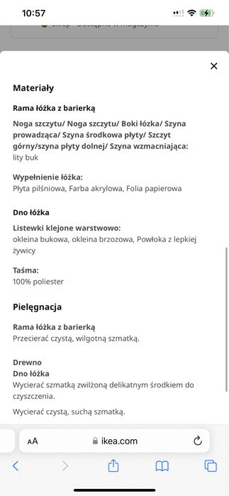 łóżko IKEA SNIGLAR dla dzieci