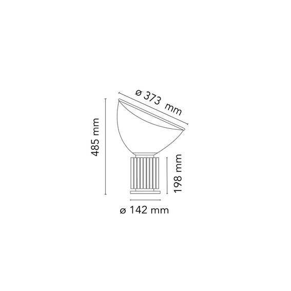 Candeeiro de mesa TACCIA Small Led Preto da Flos (Original e Novo)