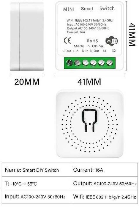 Wi-Fi розумне реле або Розумна розетка Tuya