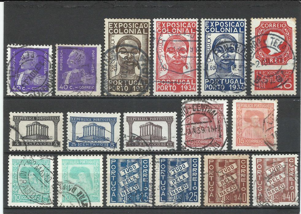 Portuguese Stamps – 23 Stamps from 1934 and 1935, All Different