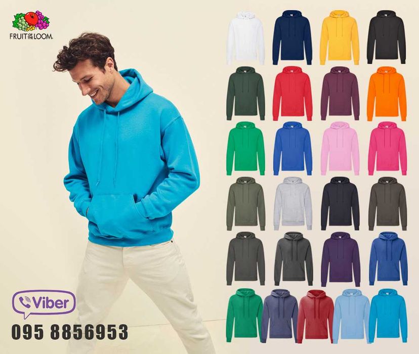 Худі унісекс толстовка з капюшоном Fruit of the Loom Classic hooded