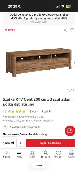 Podswietlana szafka rtv