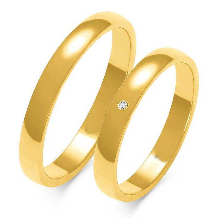 Złote Obrączki Ślubne 3mm  pr.585
