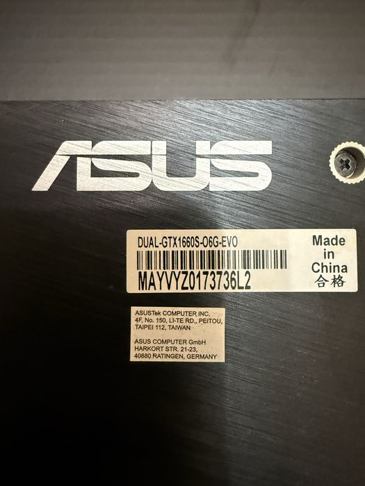 Відеокарта  ASUS DUAL-GTX1660S-06G-EVO