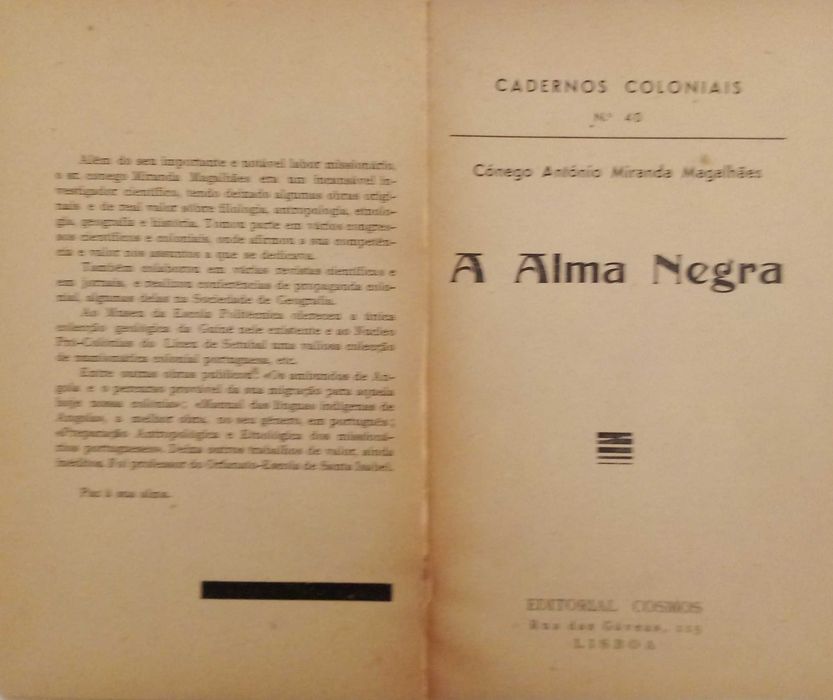 A Alma Negra - Cadernos Coloniais