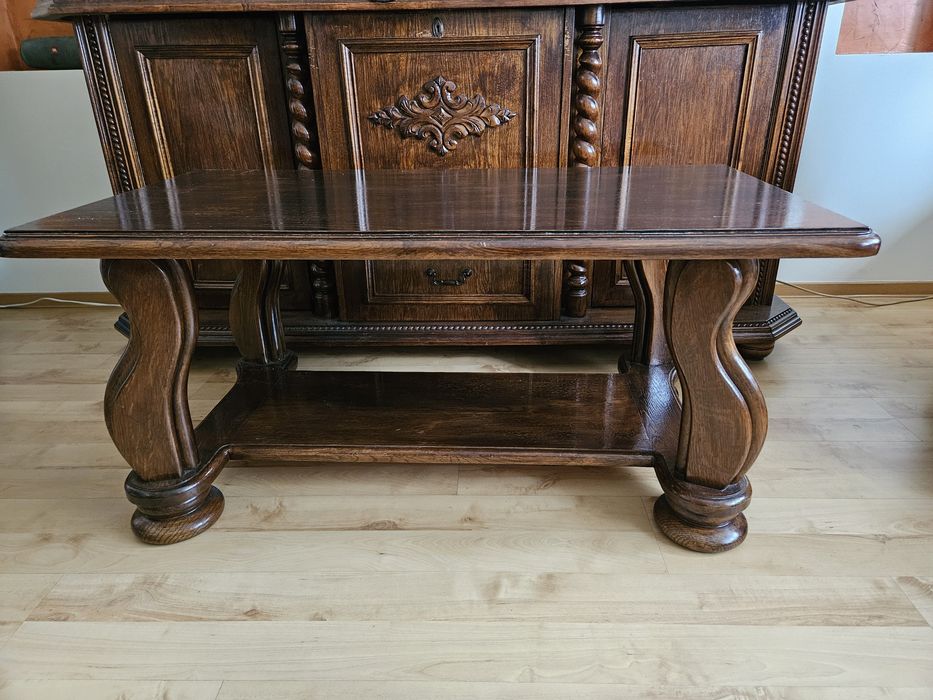 Stolik kawowy dębowy ciemny brąz