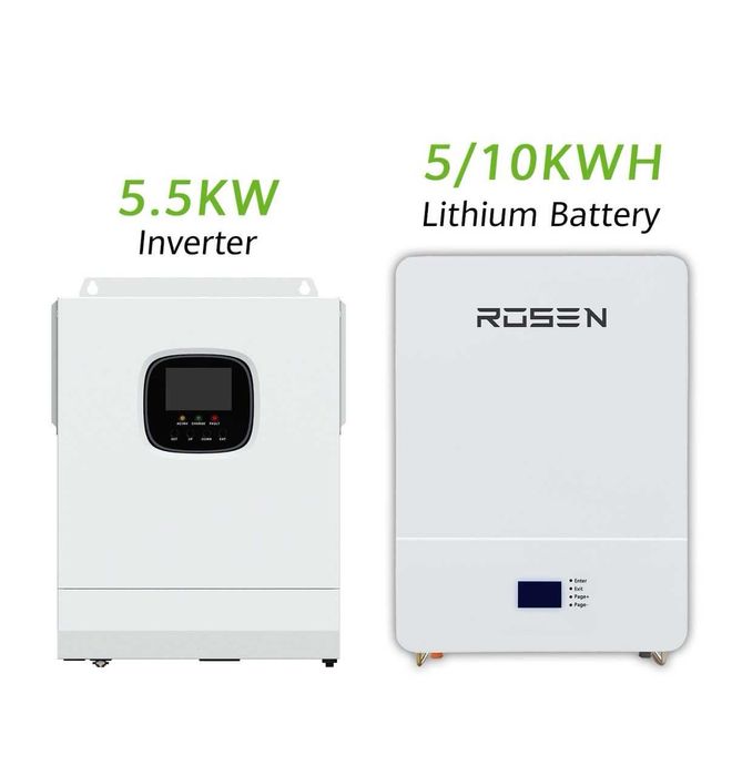 Гібридний інвертор  5.5 KW, 1 ФАЗА ДБЖ