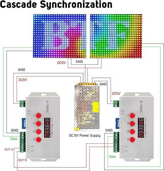 Kontroler LED K1000C WS2812B WS2811 SD DIY Efekty LEDEdit 823