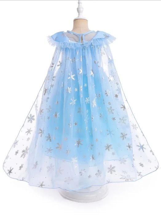 Детское очень красивое праздничное голубое платье Эльзы Frozen наряд