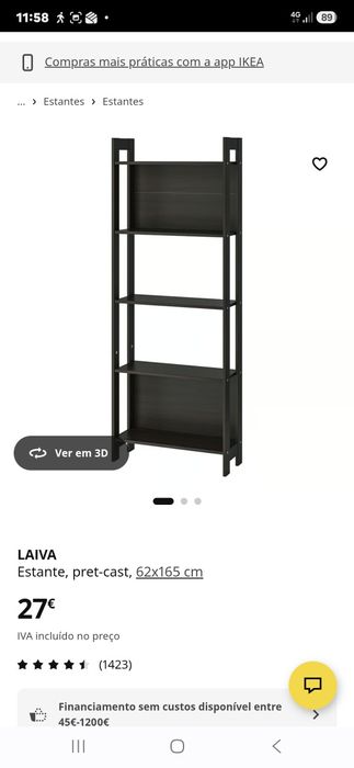 Estante com prateleiras IKEA