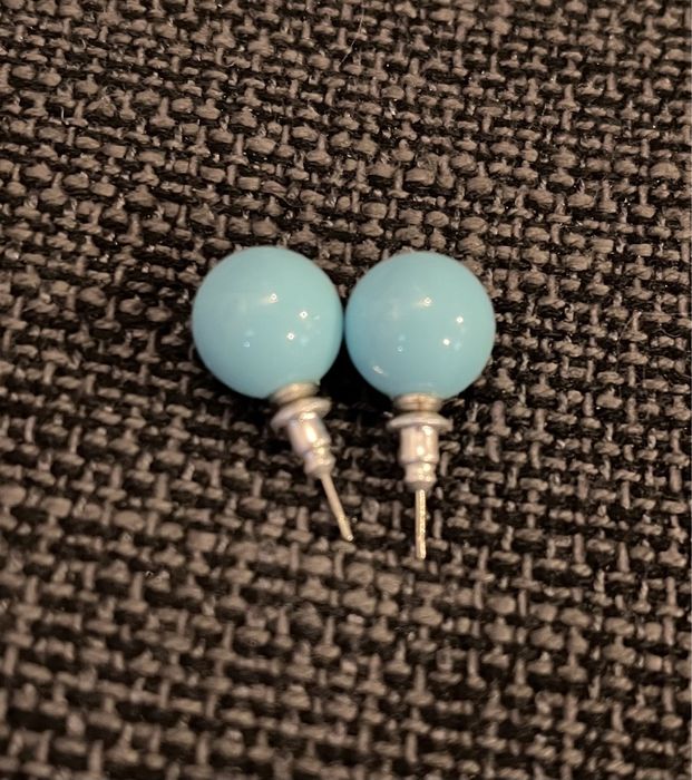 Brincos azul turquesa