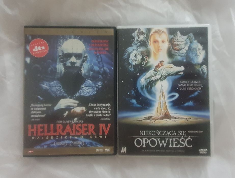2 filmy DVD – Hellraiser 4 + Niekończąca się opowieść