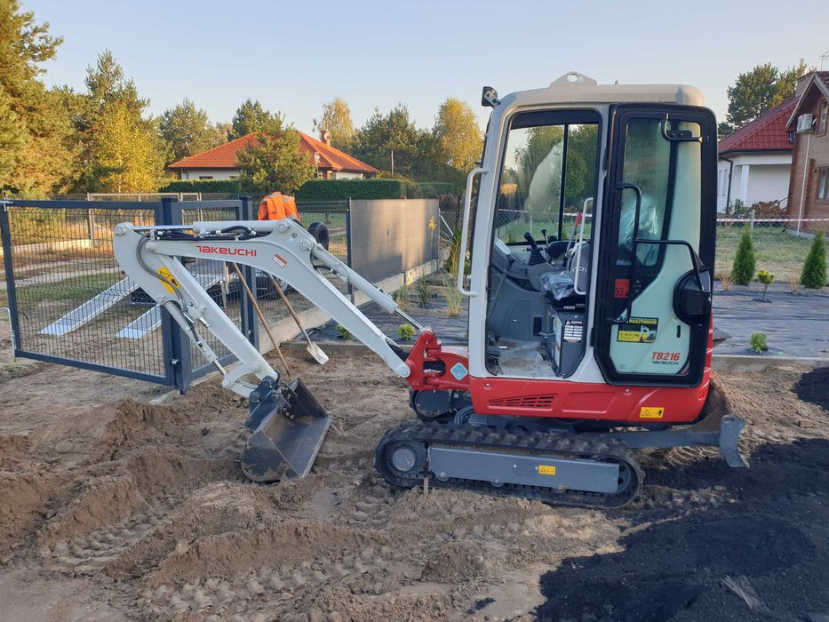 Minikoparka , usługi ogrodnicze