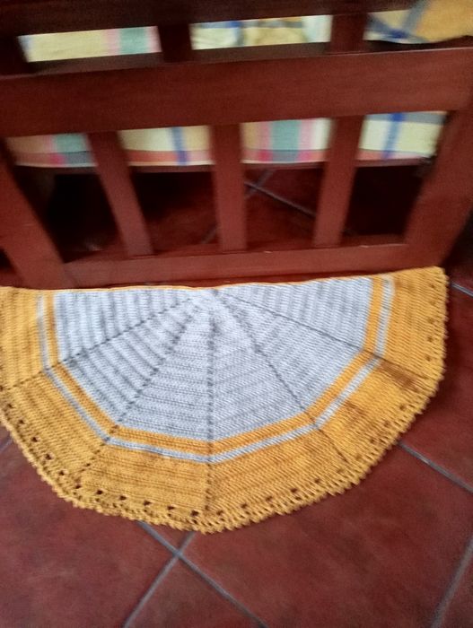 Tapete em meia lua em crochê
