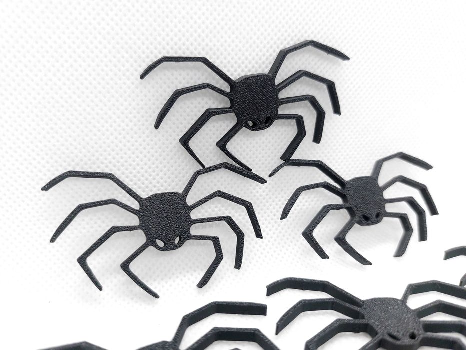 Pająki, Halloween, 2D, dekoracja - komplet 10szt.