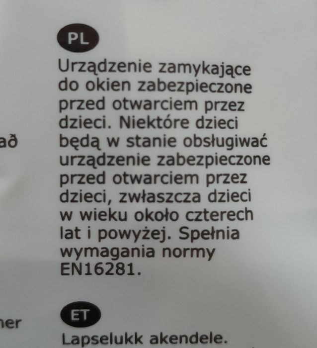 Patrull zabezpieczenie okna ikea