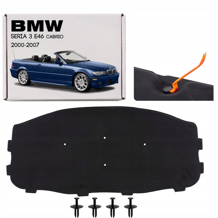 bmw seria 3 e46 cabrio 2000-2007 wygłuszenie maski 51488193941