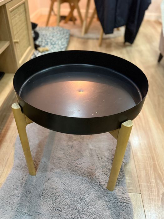 Mesa de centro madeira e metal