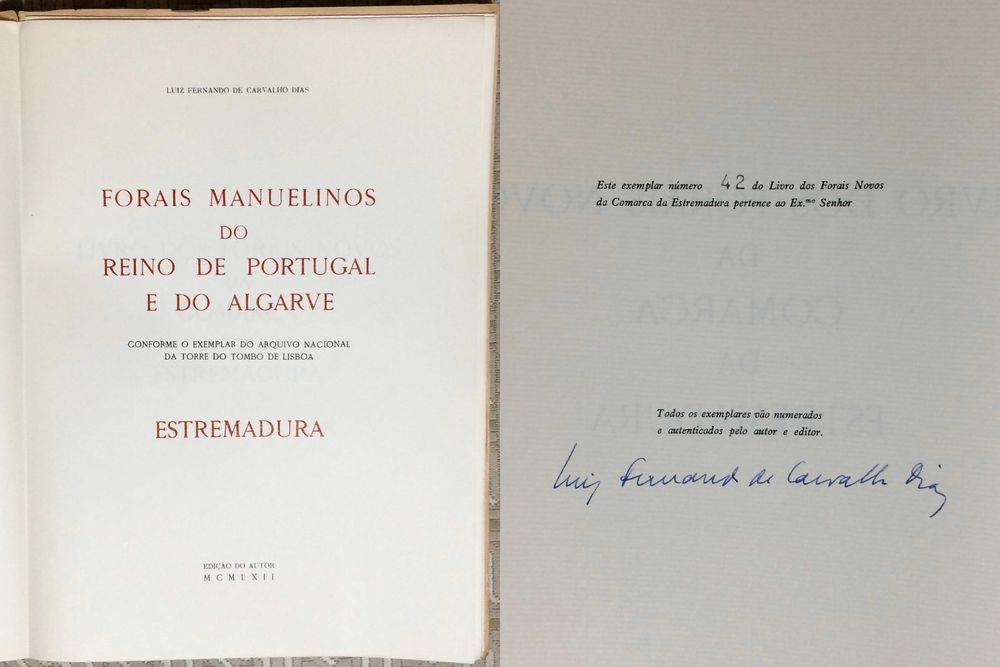 Fascículos dos FORAIS Manuelinos do Reino de Portugal e do Algarve