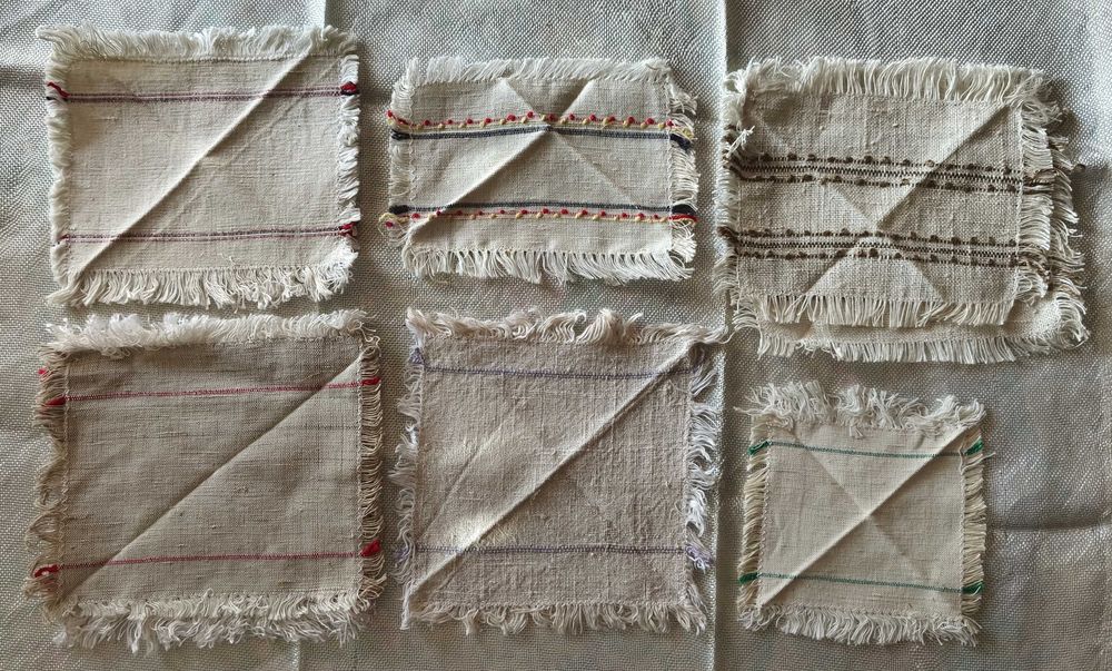 Lote de paninhos em linho - 8 unidades