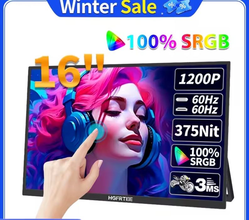 HGFRTEE Сенсорный монитор.Портативный Монитор с Сенсорный вводом