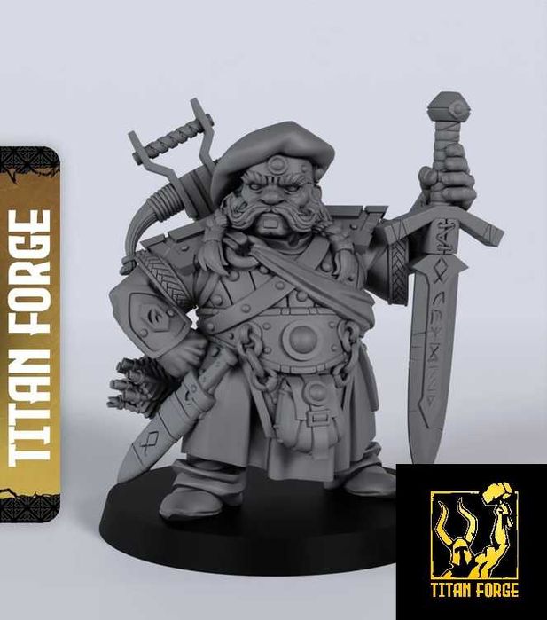 Figurka do stołowych gier RPG - Highlander Dwarf - Żywica (SLA)