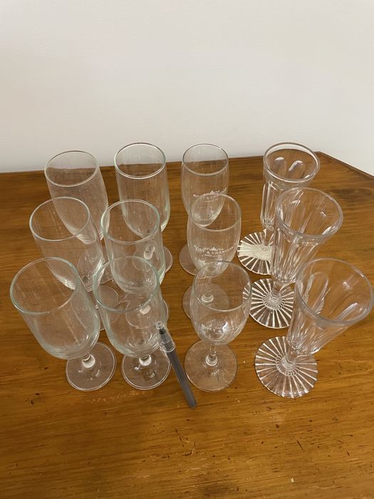 Conjunto de 12 flutes - copos altos