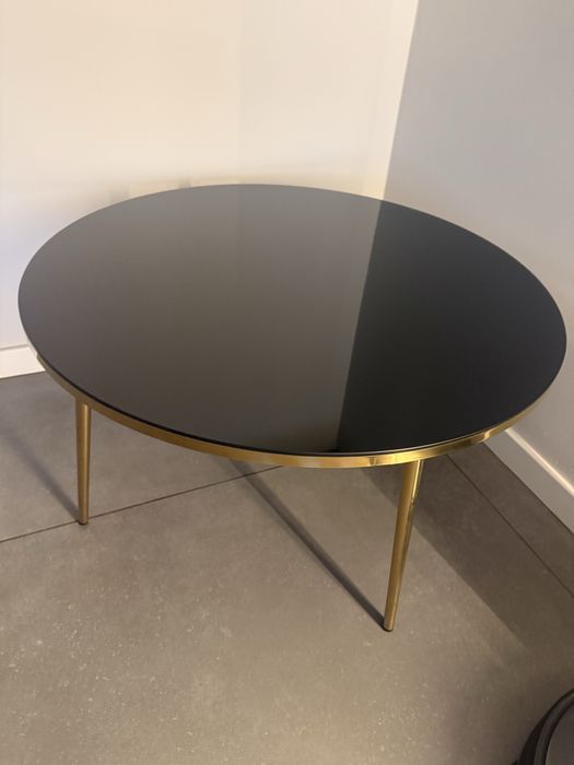 Mesa de centro vidro temperado gato preto