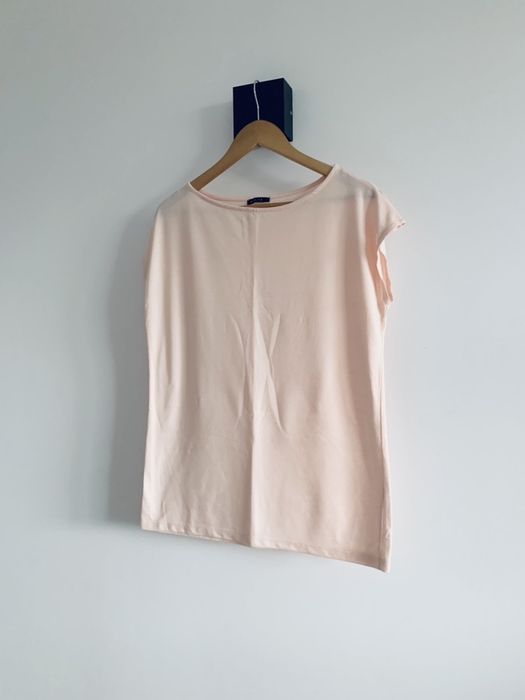 Koszulka bluzka morelowa różowa baby pink basic basic Mohito