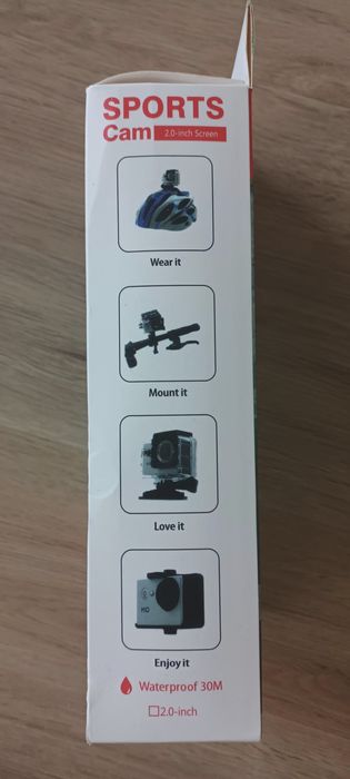 Câmara de Ação Full HD 1080p com Case a Prova D'Água