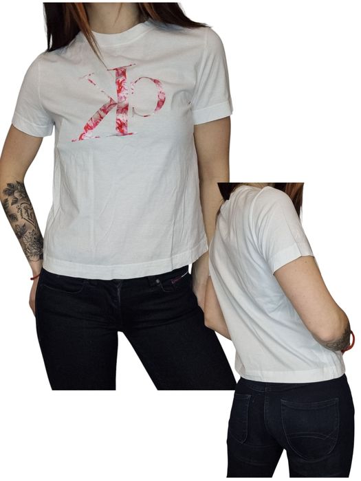 Biały T-shirt calvin klein rozmiar S 36
