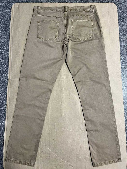 Męskie spodnie JACK Regular W38 XL beżowe, Garment Dyed, 5 kieszeni
