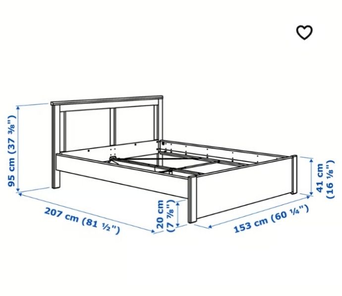 Cama castanha IKEA + colchão. Modelo SONGESAND