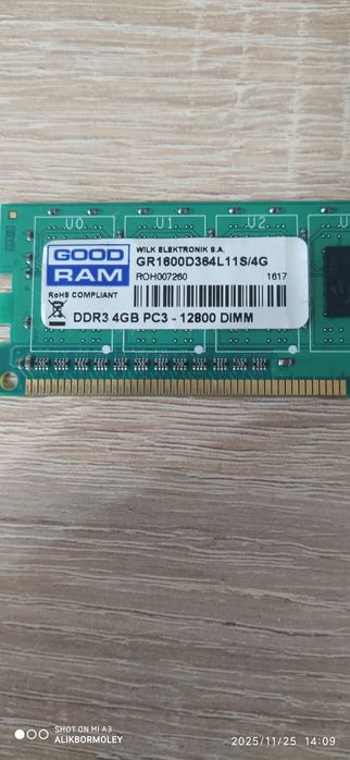 Продам плашку ддр3 на 4 гб