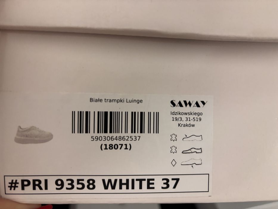 Saway sneakersy skóra naturalna nowa kolekcja 37