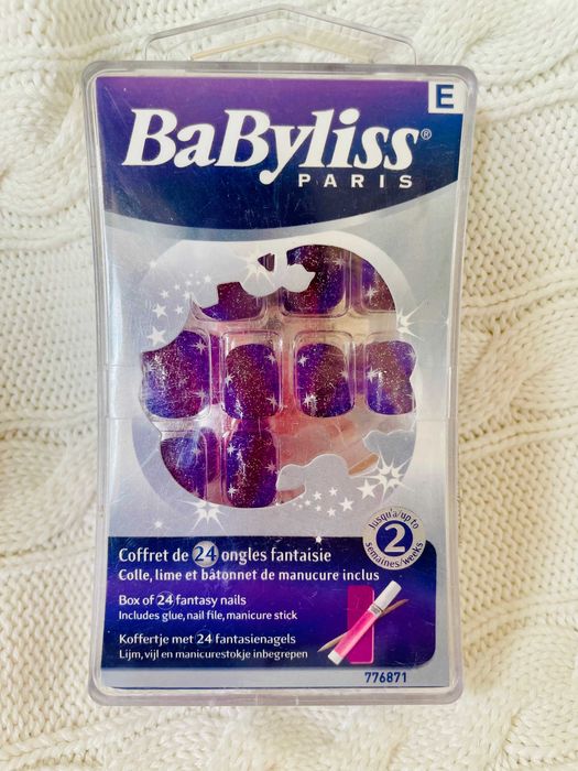 BaByliss Paris sztuczne paznokcie 24 szt. Brokatowe Komplet z klejem NOWE