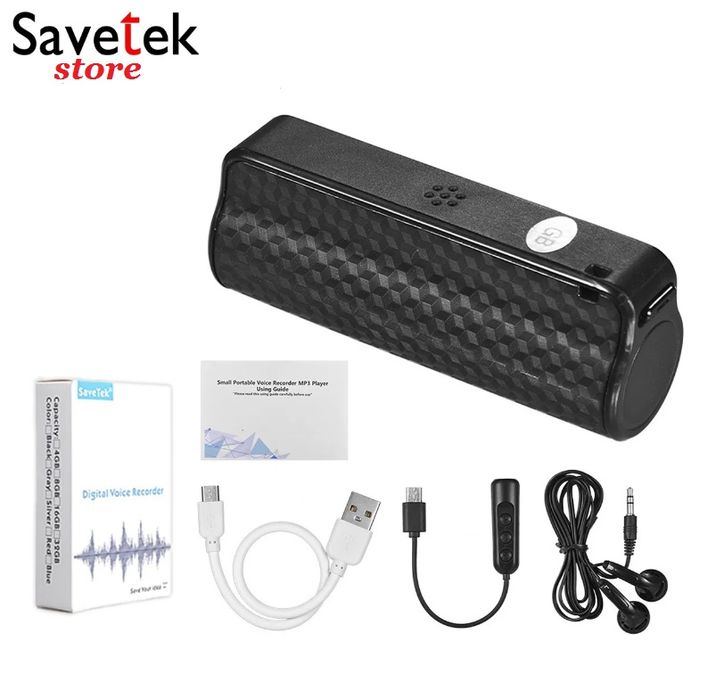 Цифровой мини диктофон savetek 1000 pro JNN Q70 с мощным магнитом и голосовой активацией записи 32гб