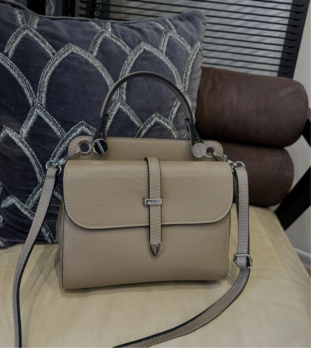 Сумка шкіряна жіноча Італійська сумка чорна кожаная сумка чёрная