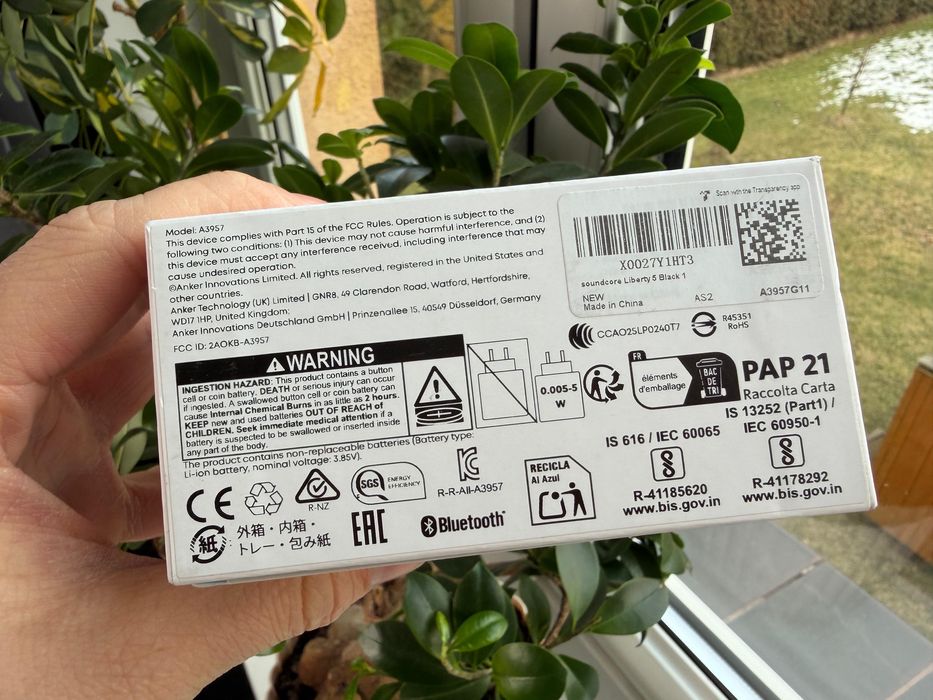 Słuchawki bezprzewodowe dokanałowe soundcore Liberty 5 ANC, czarny