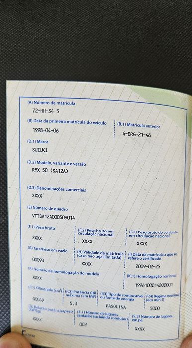 Mota Suzuki RMX 50cc