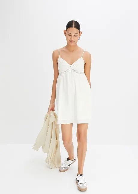 B.P.C sukienka plażowa krótka śmietankowa urocza r.44