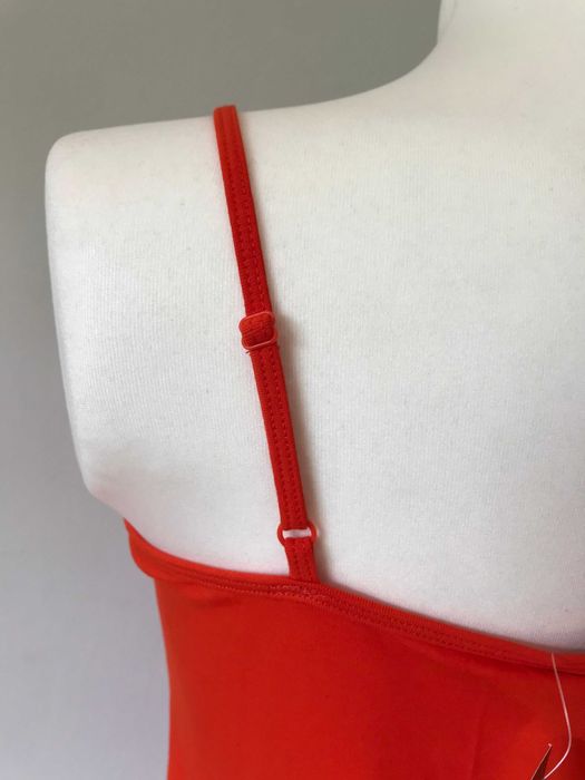 Intensywnie pomarańczowa bluzka regulowane ramiączka r.46 plus size
