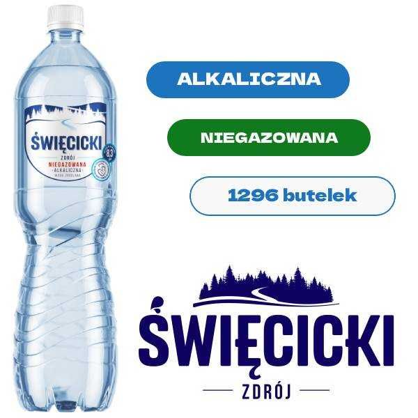 Woda Alkaliczna Niegazowana 0,5L Paleta 1296 szt. | Święcicki Zdrój. Darmowa dostawa