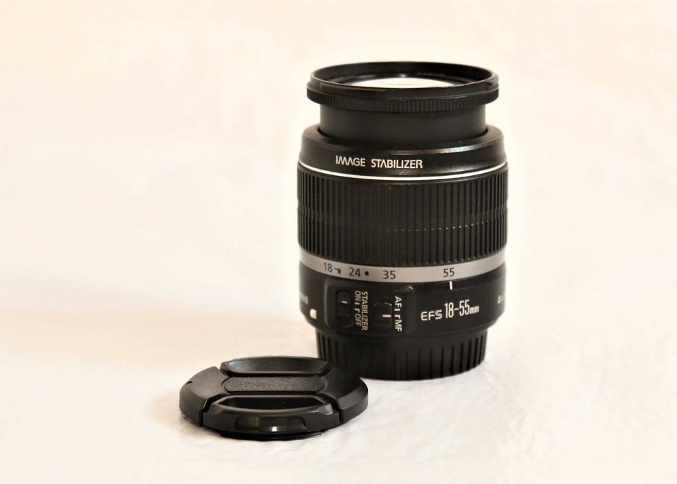 Lente Canon 18-55mm com estabilizador objetiva em bom estado