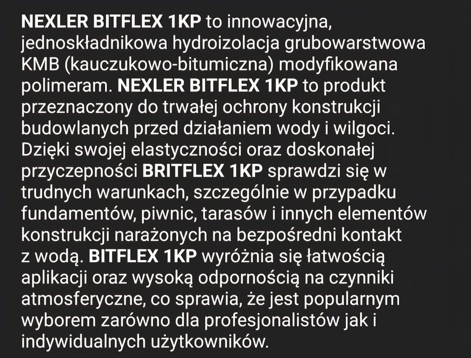 Hydroizolacyja jednoskładnikowa