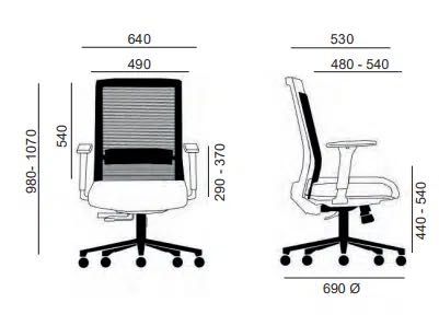 Cadeiras de escritório Euromof Niza