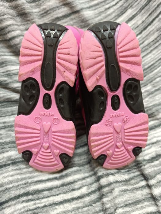 Demar. Дитячі зимові чоботи для дівчинки Doggy 26/27 Рожеві.