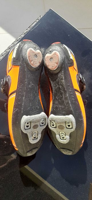 Sapatos ciclismo Sidi laranja tamanho 43 bom estado